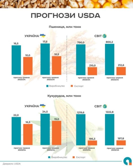 Фото 2 — USDA улучшило прогноз урожая и экспорта украинской пшеницы и кукурузы