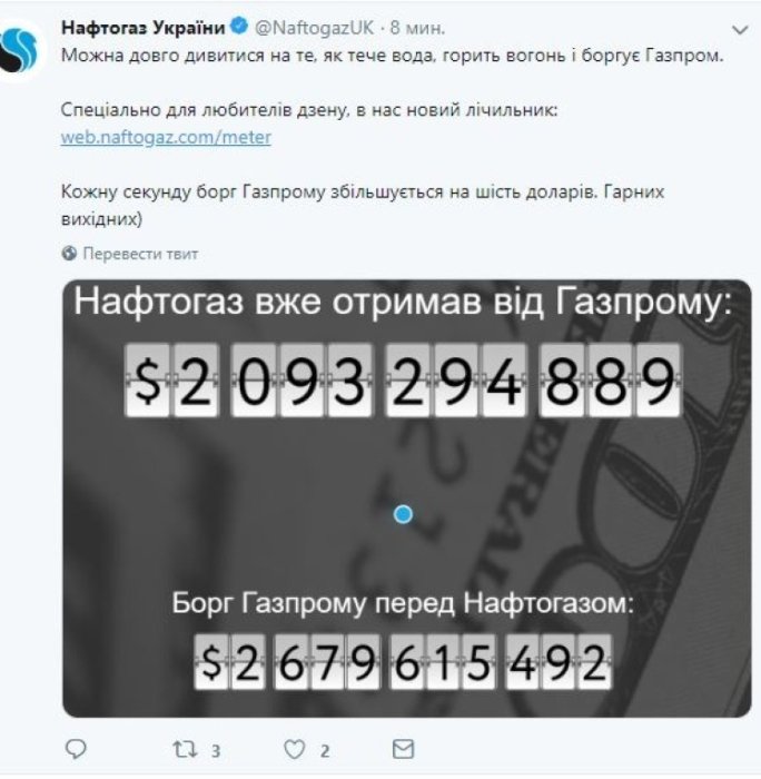 Фото 2 — Нафтогаз взыскал с Газпрома более $22 млн за последние три месяца
