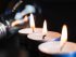 electric, lamp, candle, dark, background