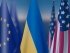 Флаги ЕС, Украины и США