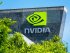 nvidia, logo, sign, headquarters, blurred