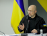 Денис Шмыгаль, флаг Украины, микрофон