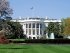 Білий дім, прапор США, галявина, фонтан