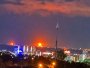 Пожар на атакуемых объектах